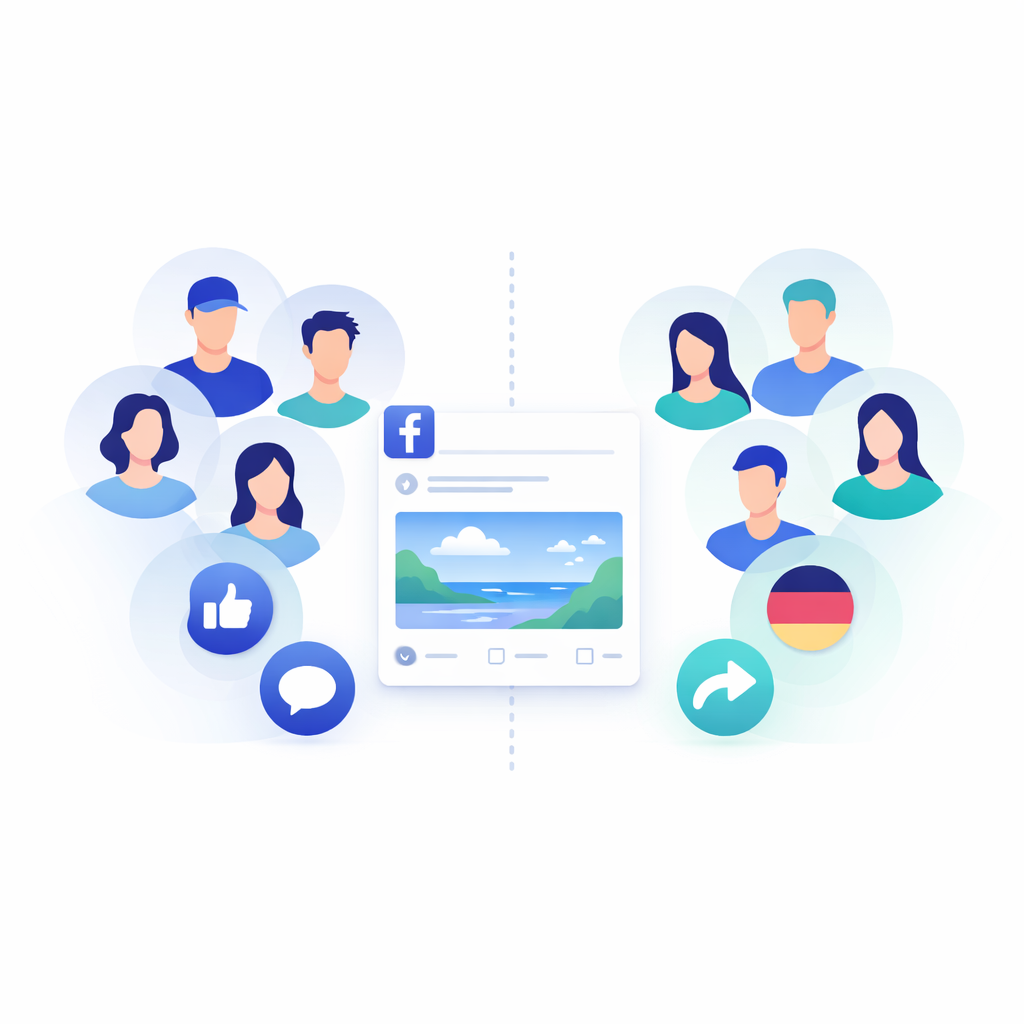 Unterschied zwischen allgemeinen und deutschen Facebook Likes Vergleich zwischen allgemeinen und deutschsprachigen Facebook Likes für Beiträge