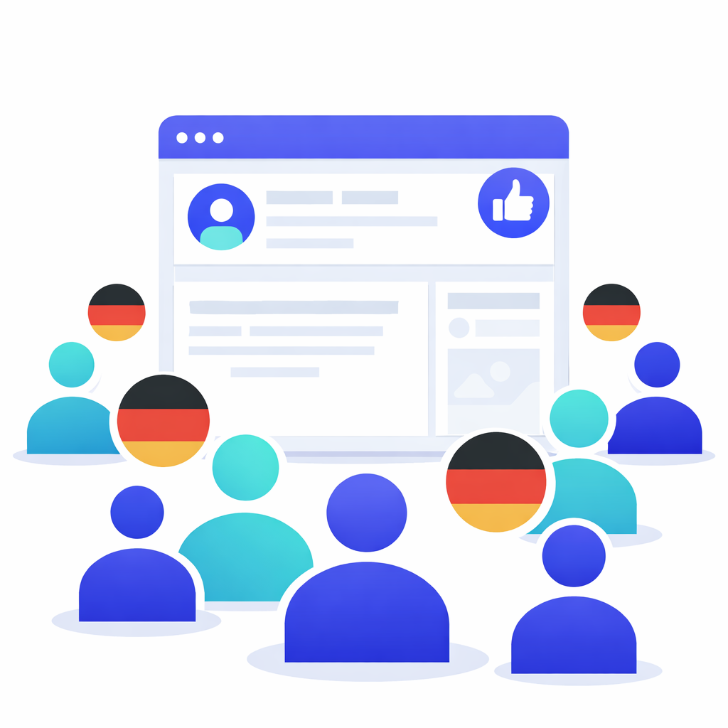 Facebook Zielgruppenfokus durch deutsche Fanpage Likes Facebook Fanpage mit Fokus auf deutsche Zielgruppe und lokales Wachstum durch Interaktionen