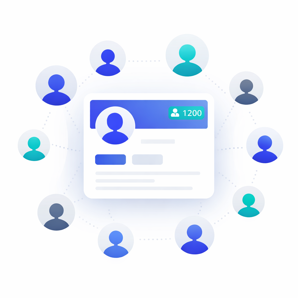 Facebook Profil mit wachsender Community und sichtbarer Follower-Struktur Facebook Profil mit steigender Follower-Zahl und wachsender Community-Struktur