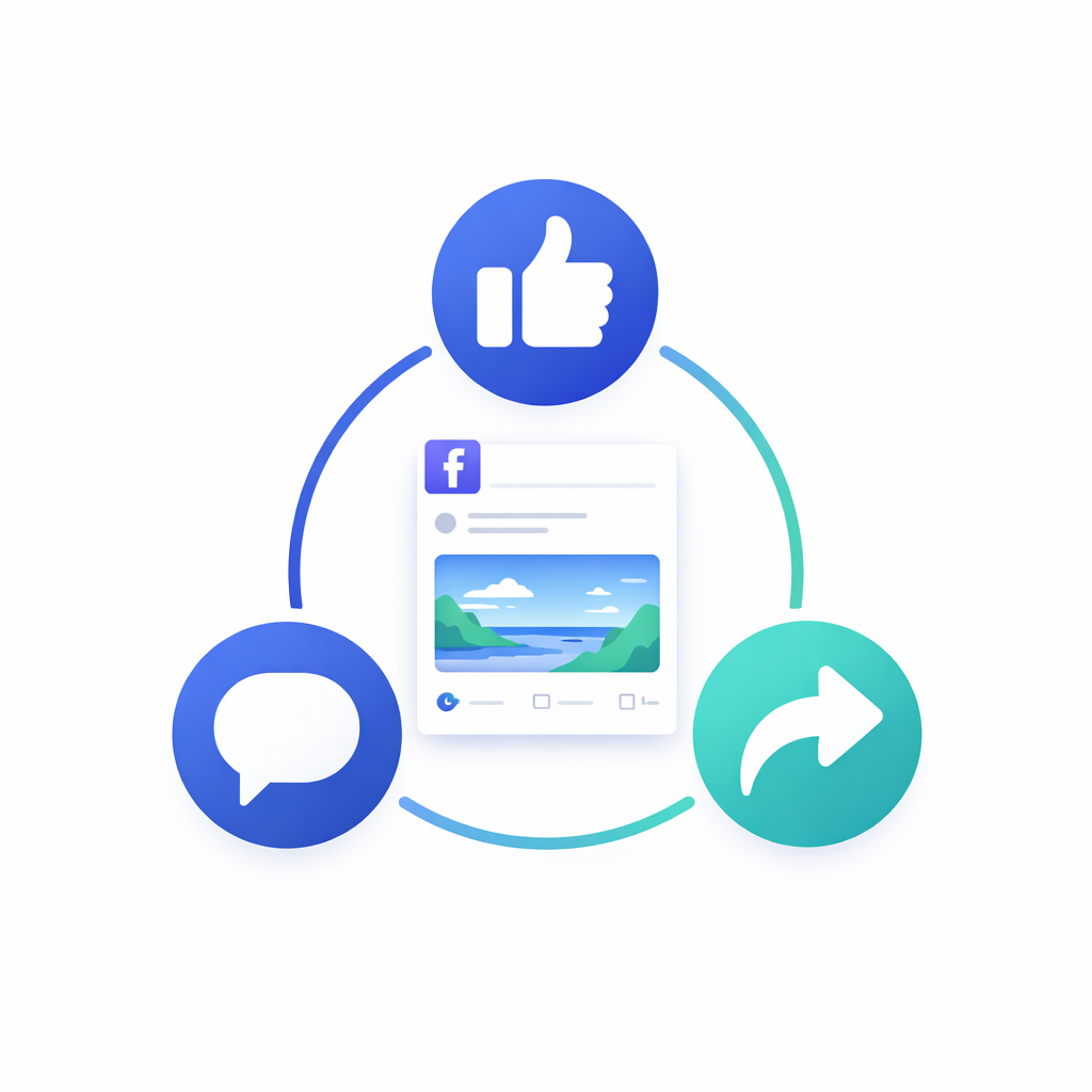 Zusammenspiel von Facebook Engagement Signalen Verschiedene Facebook Interaktionen wie Likes Kommentare und Shares als gemeinsame Wachstumssignale