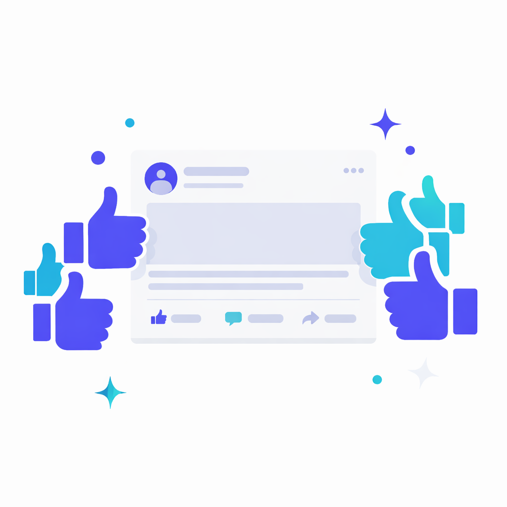 Facebook Engagement und Social Proof Darstellung von Facebook Likes als Social Proof und sichtbare Interaktion unter einem Beitrag