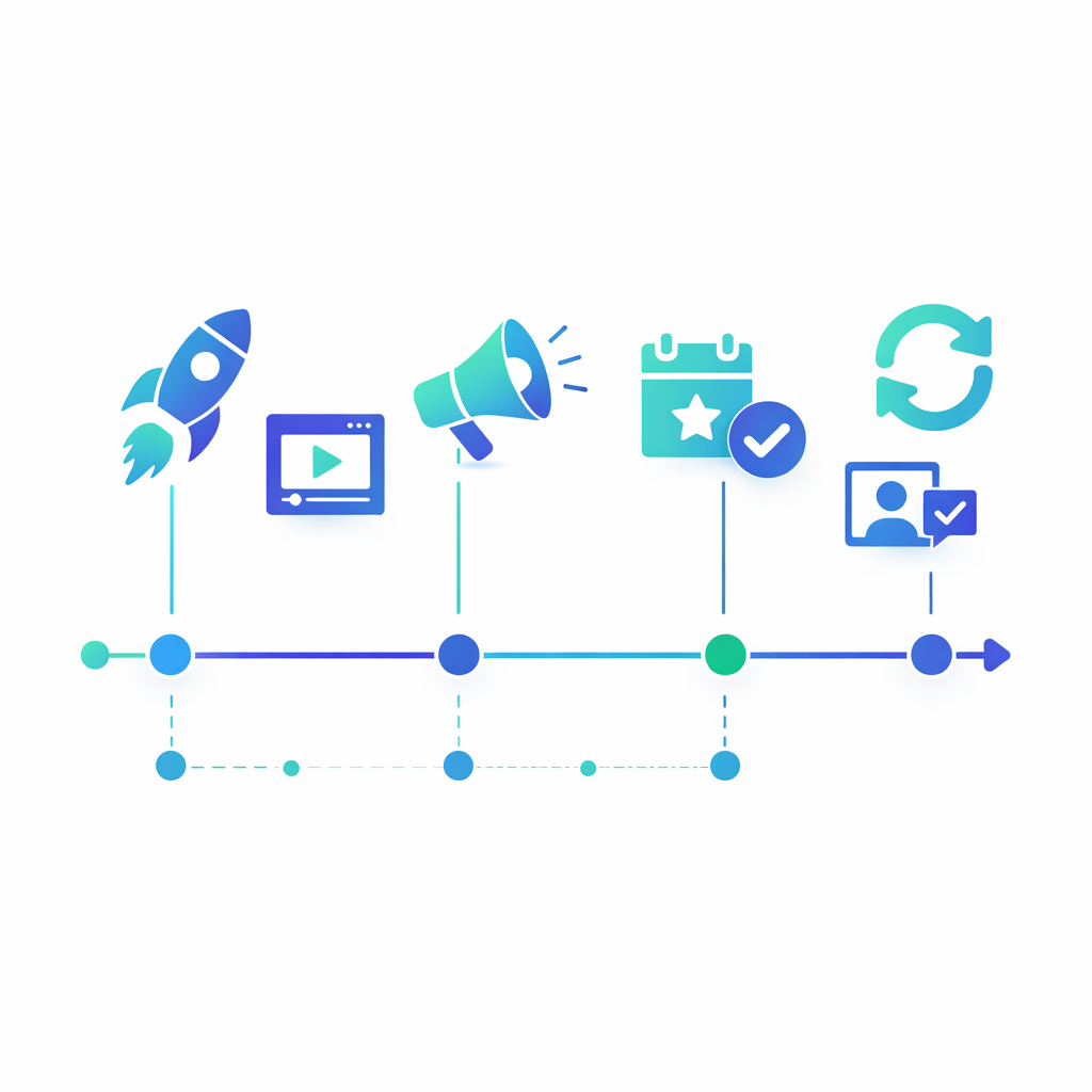 Strategischer Einsatz von Facebook Shares Darstellung typischer Zeitpunkte für den Einsatz von Facebook Shares zur Reichweitensteigerung