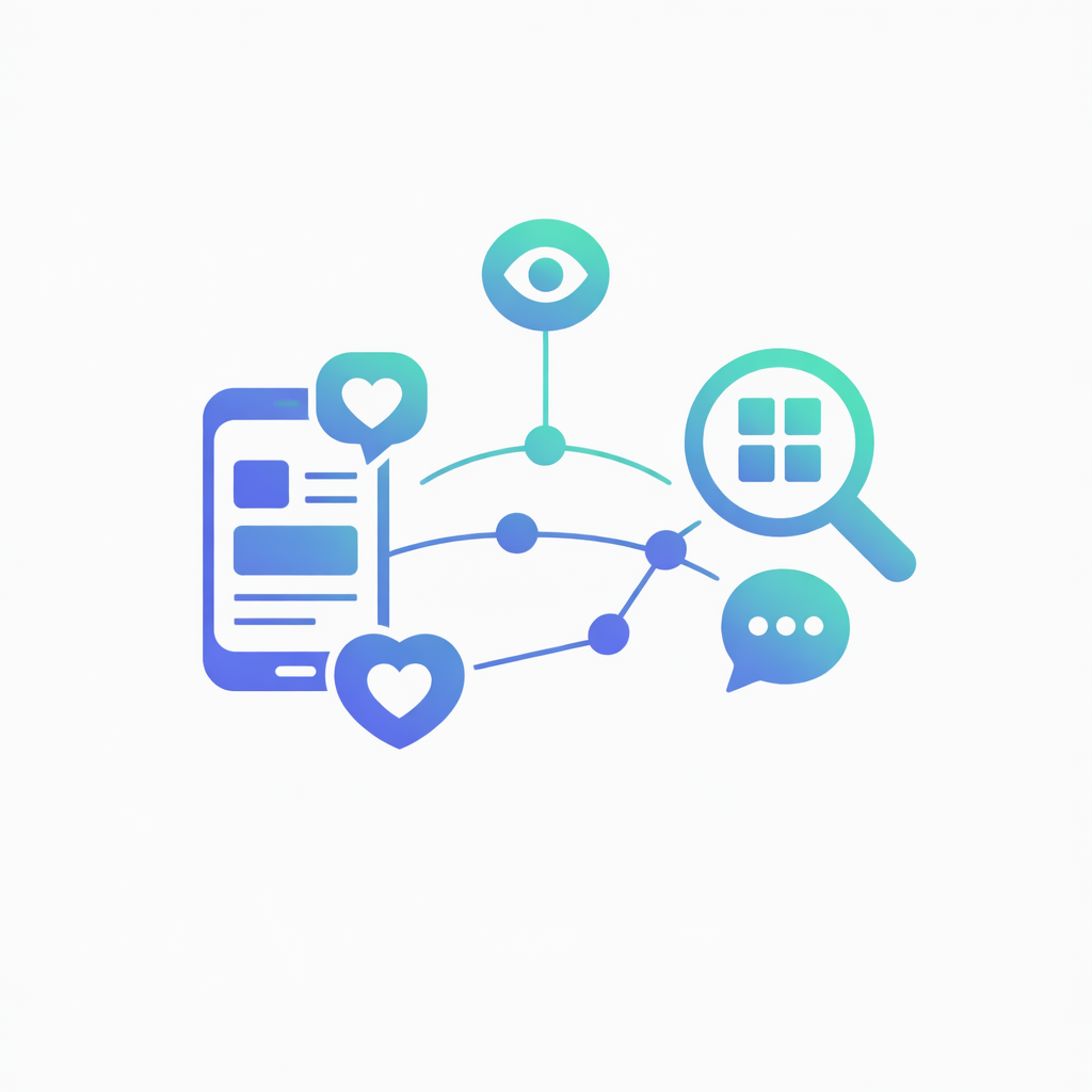 Instagram Engagement und Sichtbarkeit im Feed Vereinfachte Darstellung von Instagram Engagement Sichtbarkeit und Ranking im Feed und Explore Bereich