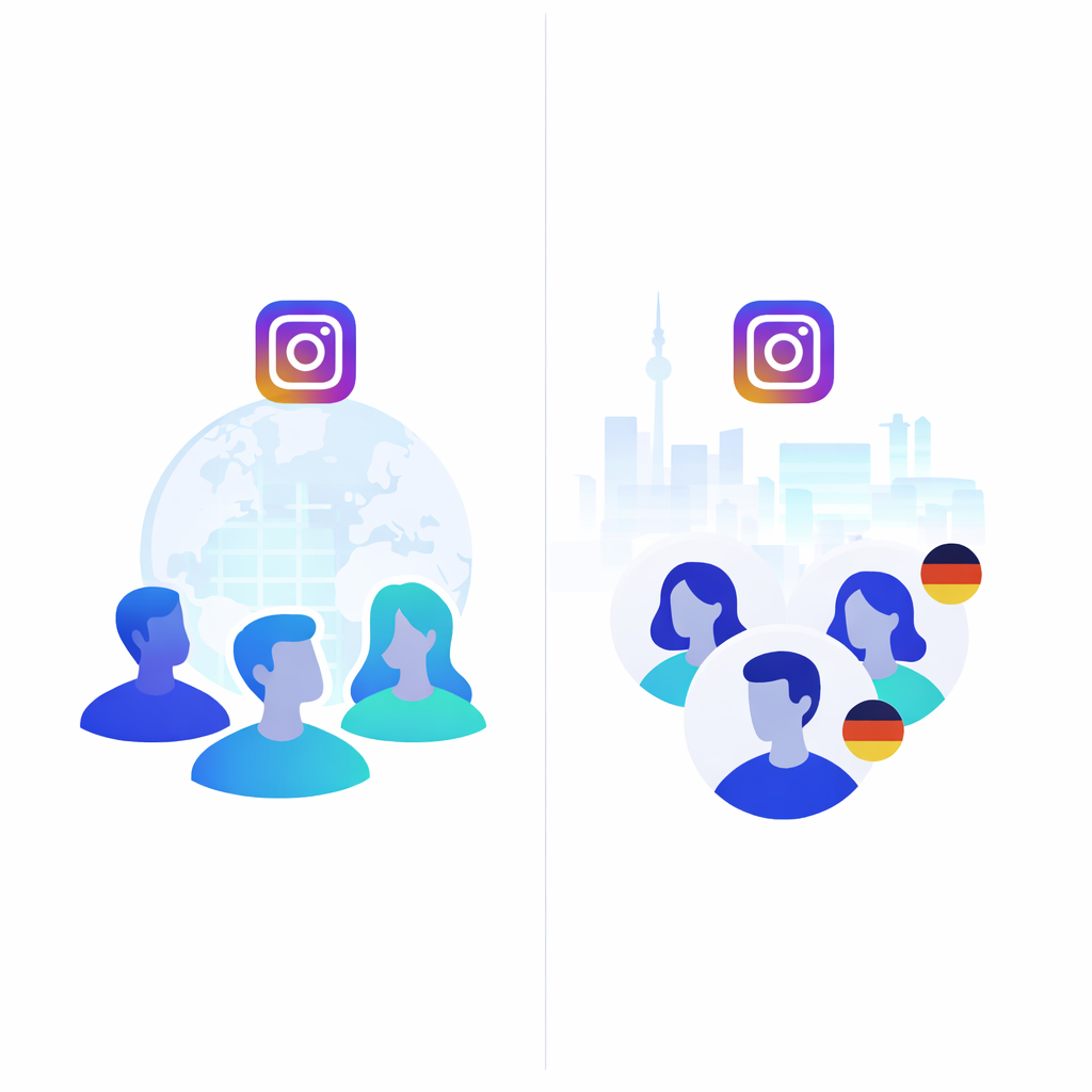 Lokale und globale Instagram Follower im Vergleich Vergleich zwischen lokaler und globaler Instagram Community