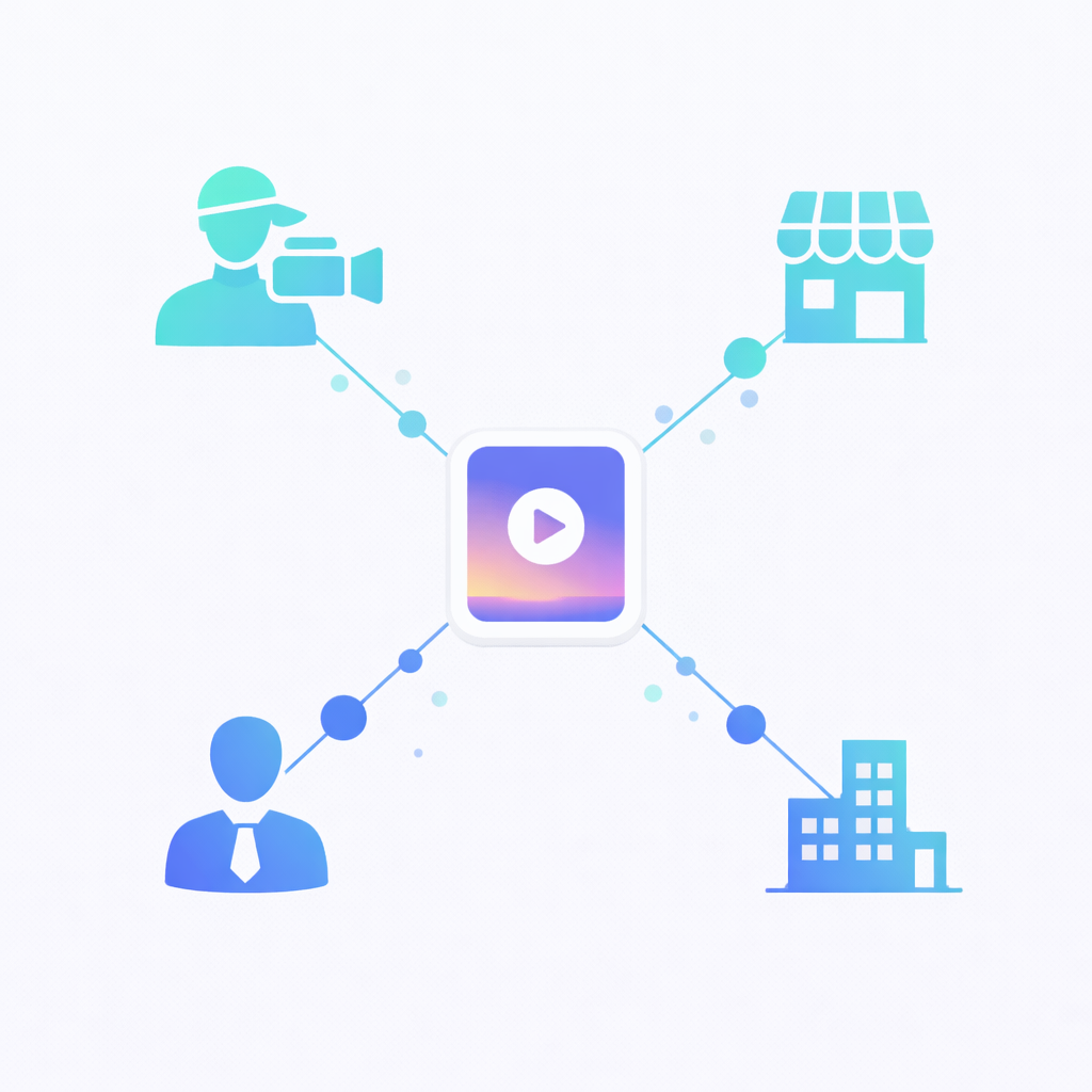 Zielgruppen für Instagram Views und deren Bedeutung Illustration verschiedener Zielgruppen wie Unternehmen Blogger und Creator die Instagram Views zur Steigerung der Sichtbarkeit nutzen