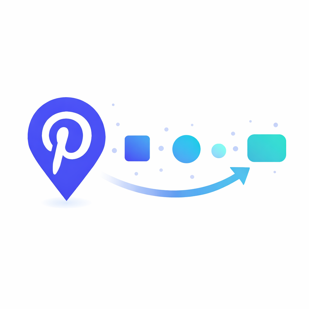 Ablauf der Bereitstellung von Pinterest Likes Symbolische Darstellung eines strukturierten Ablaufs bei der Bereitstellung von Pinterest Likes für Pins