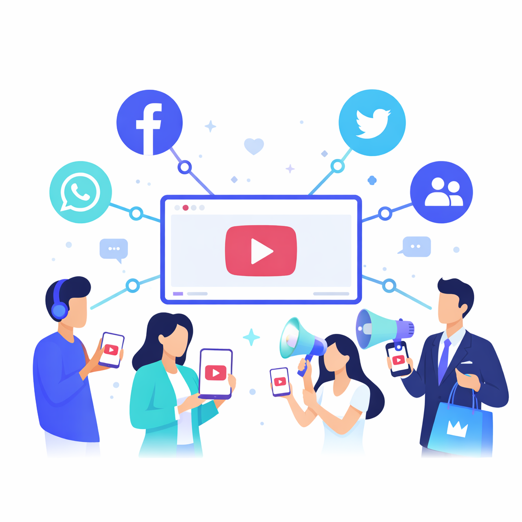 Creator und Marken teilen YouTube Inhalte Creator und Marken teilen ein YouTube Video über verschiedene Plattformen