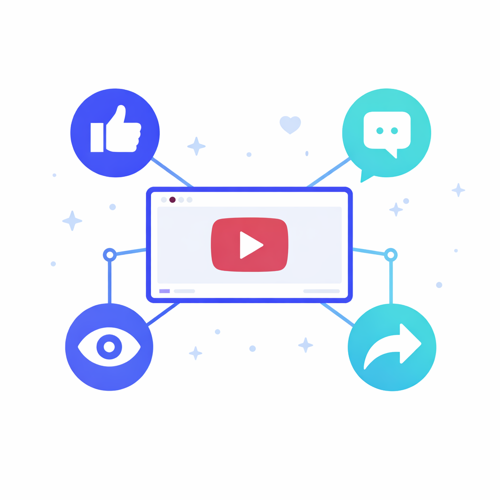 YouTube Engagement Signale rund um ein Video Visualisierung von Engagement Signalen bei YouTube Videos