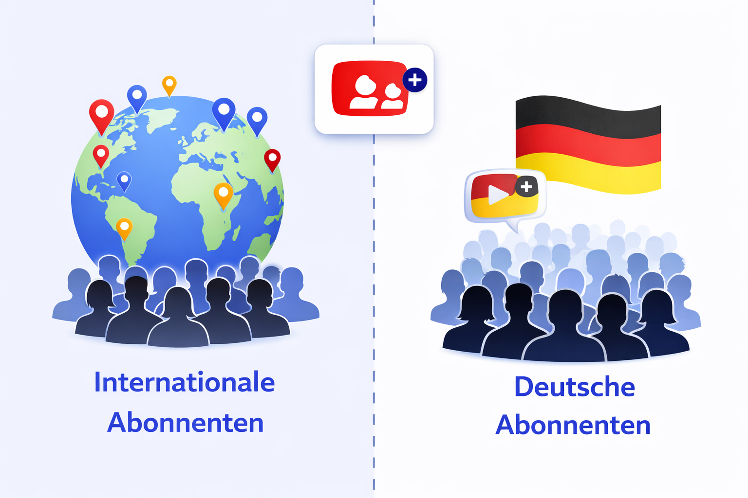 Internationale und deutschsprachige YouTube Abonnenten im Vergleich Vergleich zwischen internationaler YouTube Community und deutschsprachigen Abonnenten aus der DACH-Region