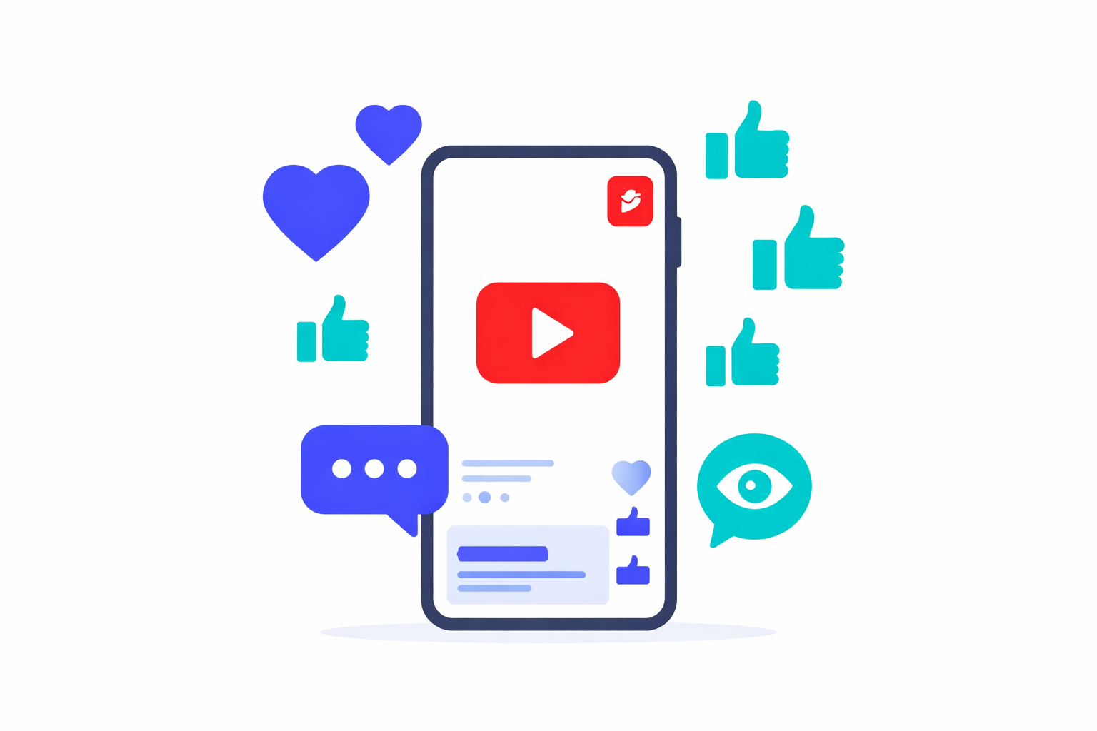 YouTube Shorts Likes und Interaktionen Illustration eines YouTube Shorts Videos mit Like Interaktionen und Engagement Signalen