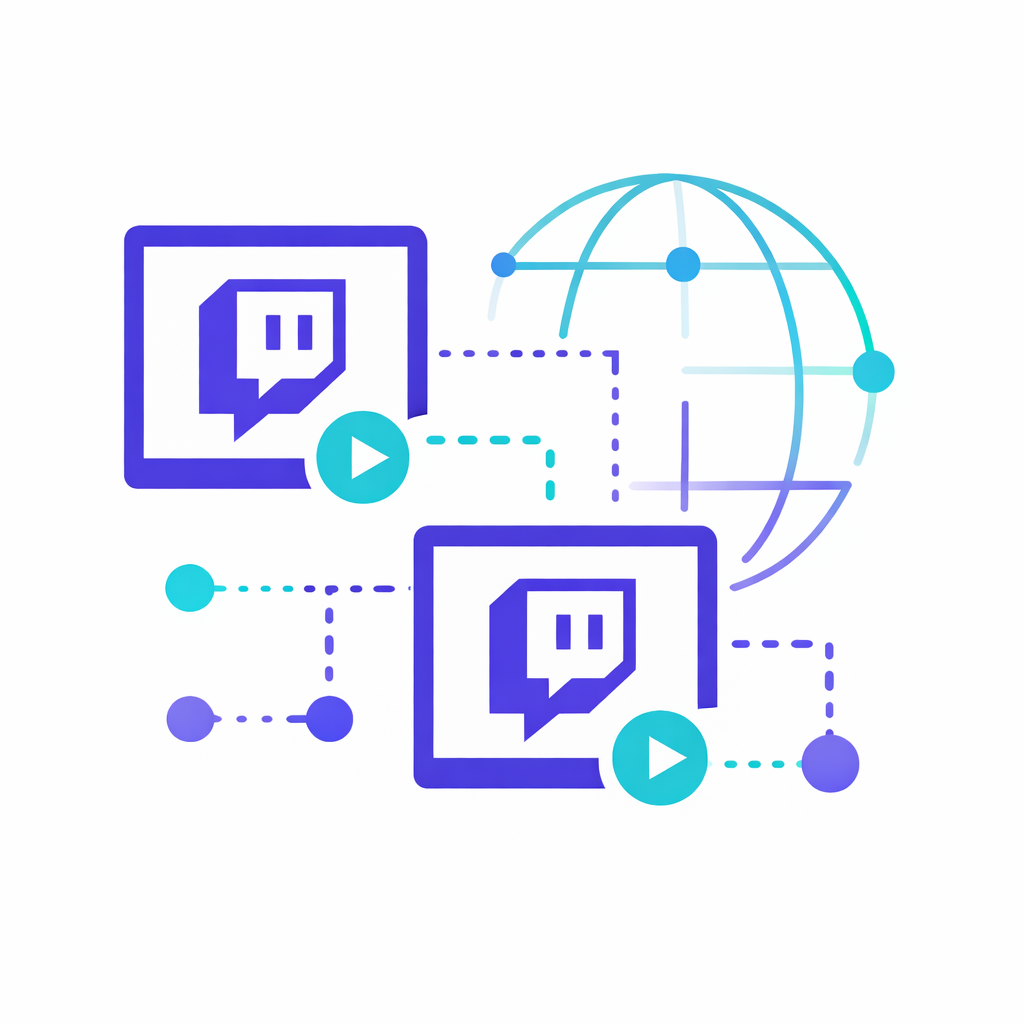 Sichtbarkeit von Twitch Clips im Content-Kontext Minimalistische Darstellung von Twitch Clips und ihrer Sichtbarkeit innerhalb einer Content-Strategie