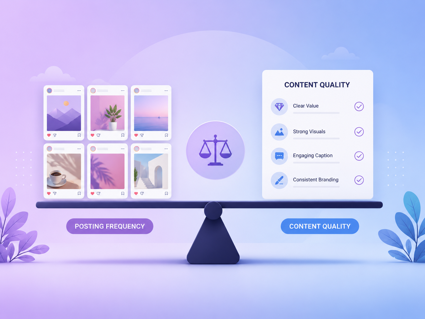 Instagram Frequenz und Qualität im Gleichgewicht Balance zwischen Instagram Posting-Frequenz und Content-Qualität