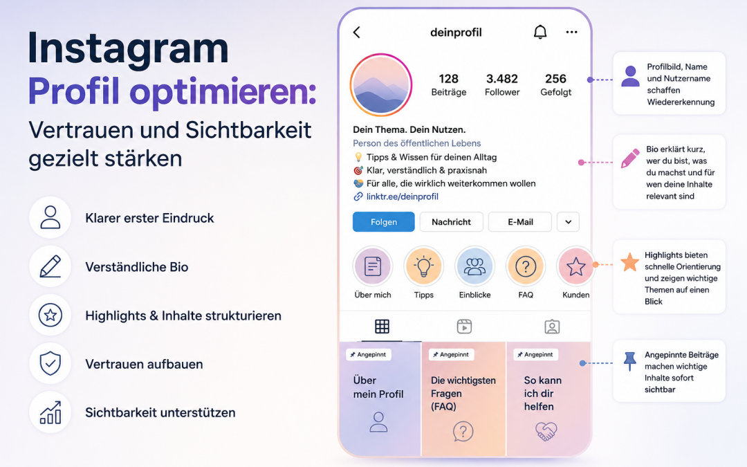 Instagram Profil optimieren: Vertrauen und Sichtbarkeit stärken
